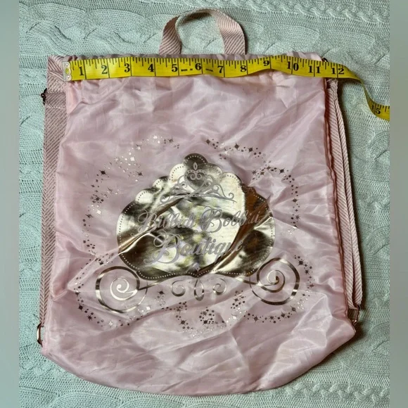 Pink Disney Park Bibbidi Bobbidi Boutique Drawstring Bag & Princess Sash #1062 - Picture 7 of 10